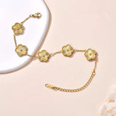 Gold Plated Flower Bracelet – Adjustable Luxury Gi